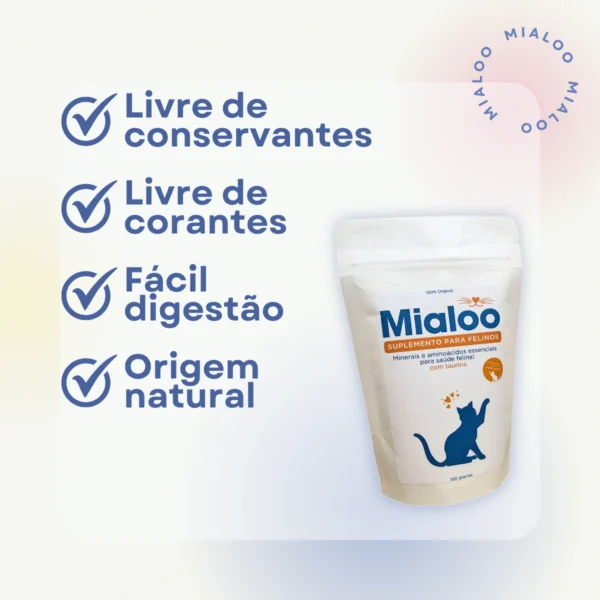 Suplemento para gato com taurina e sem quimicas